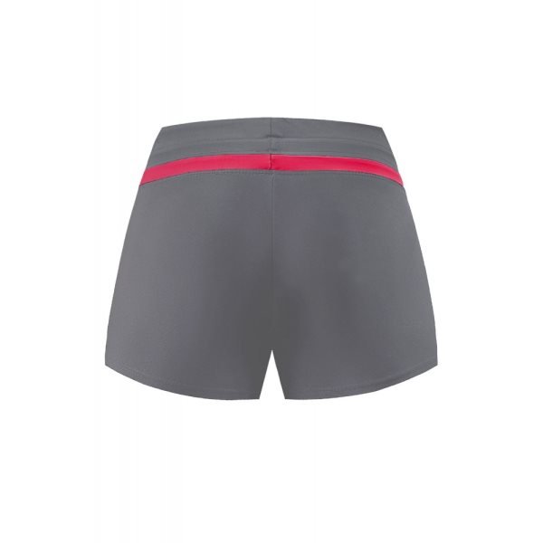 Red Trim Taupe Women Swim Boardshort